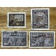 RUSIA 1923 Yv 213/5A SERIE COMPLETA DE ESTAMPILLAS MUY RARAS 1080 EUROS